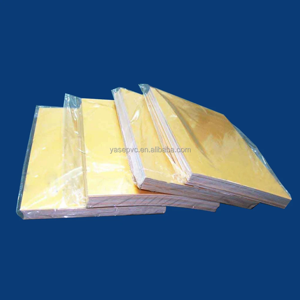 A4 200mm*300mm*0.76mm Size PVC Card Material Inkjet Printing No-Laminated A+B+A PVC Sheet gold