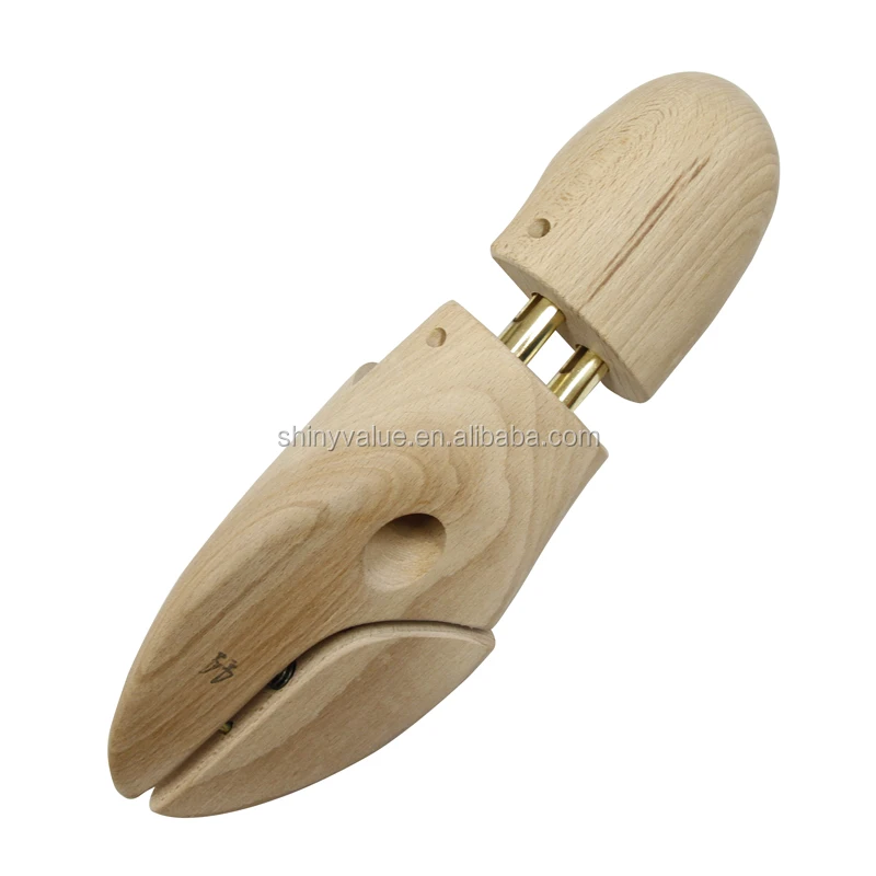 Luxury quality firm beech wood type double tube long lasting shoe tree in custom package