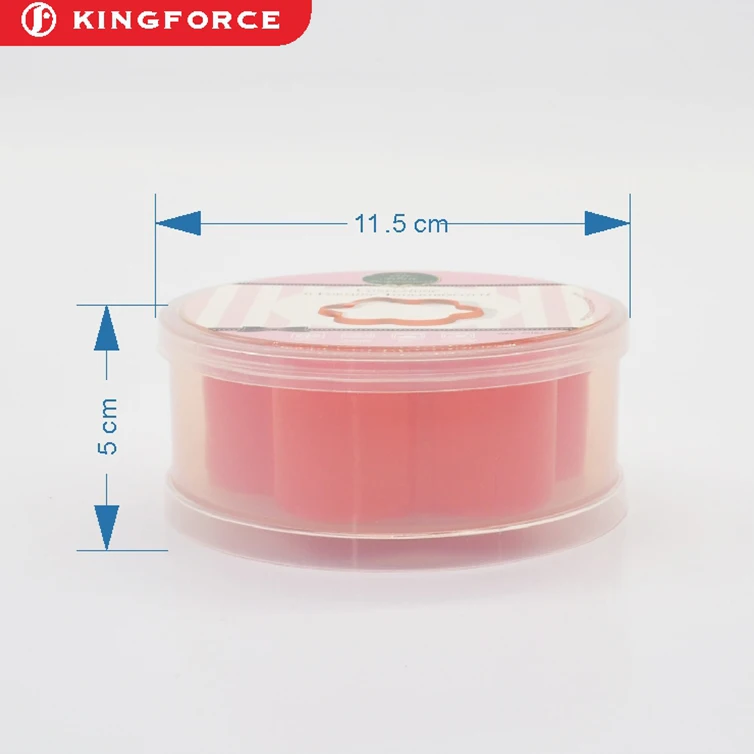 Kingforce Food grade 6pcs unique flower shape plastic cake mold cookie cutter set
