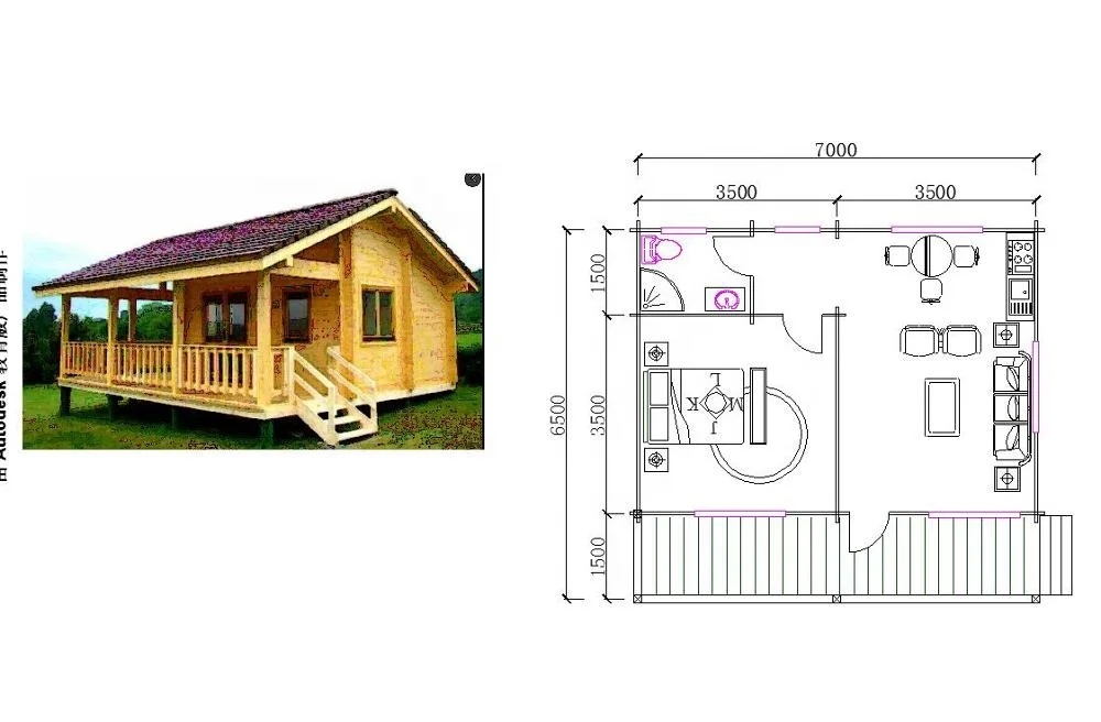 Customized quality cheap modular chalet wooden camping house