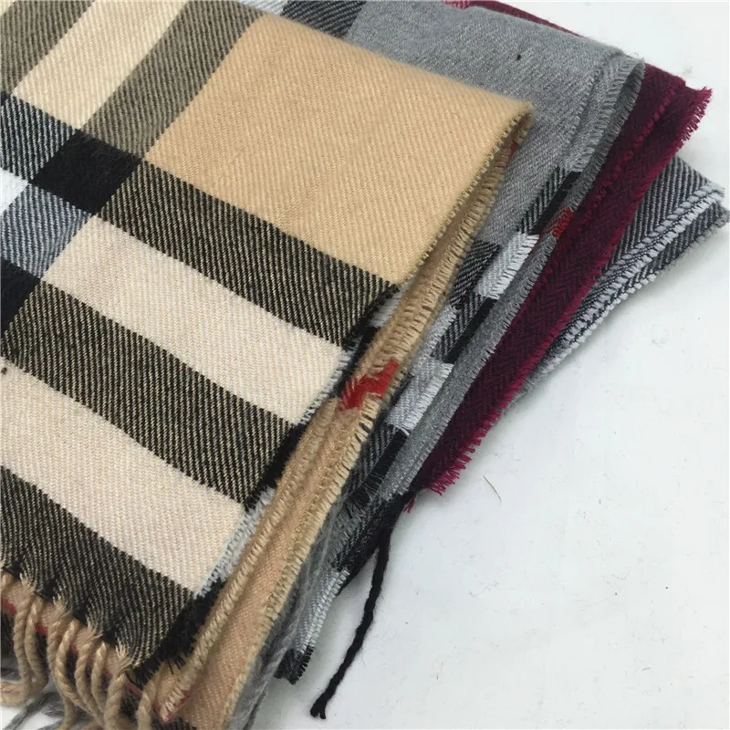 Cosum wholesale cheap thick scottish plaid acrylic lady scarf shawl winter blanket cashmere scarf