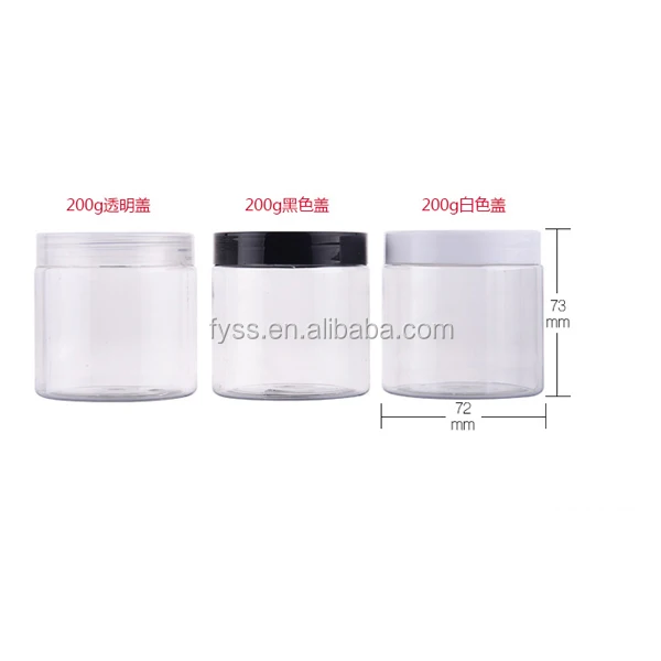 Container Wholesale Empty Fancy Skincare Jar Cream Cosmetic Plastic Skin Care Cream Plastic PP Clear Recyclable SUNSHINE Plastic