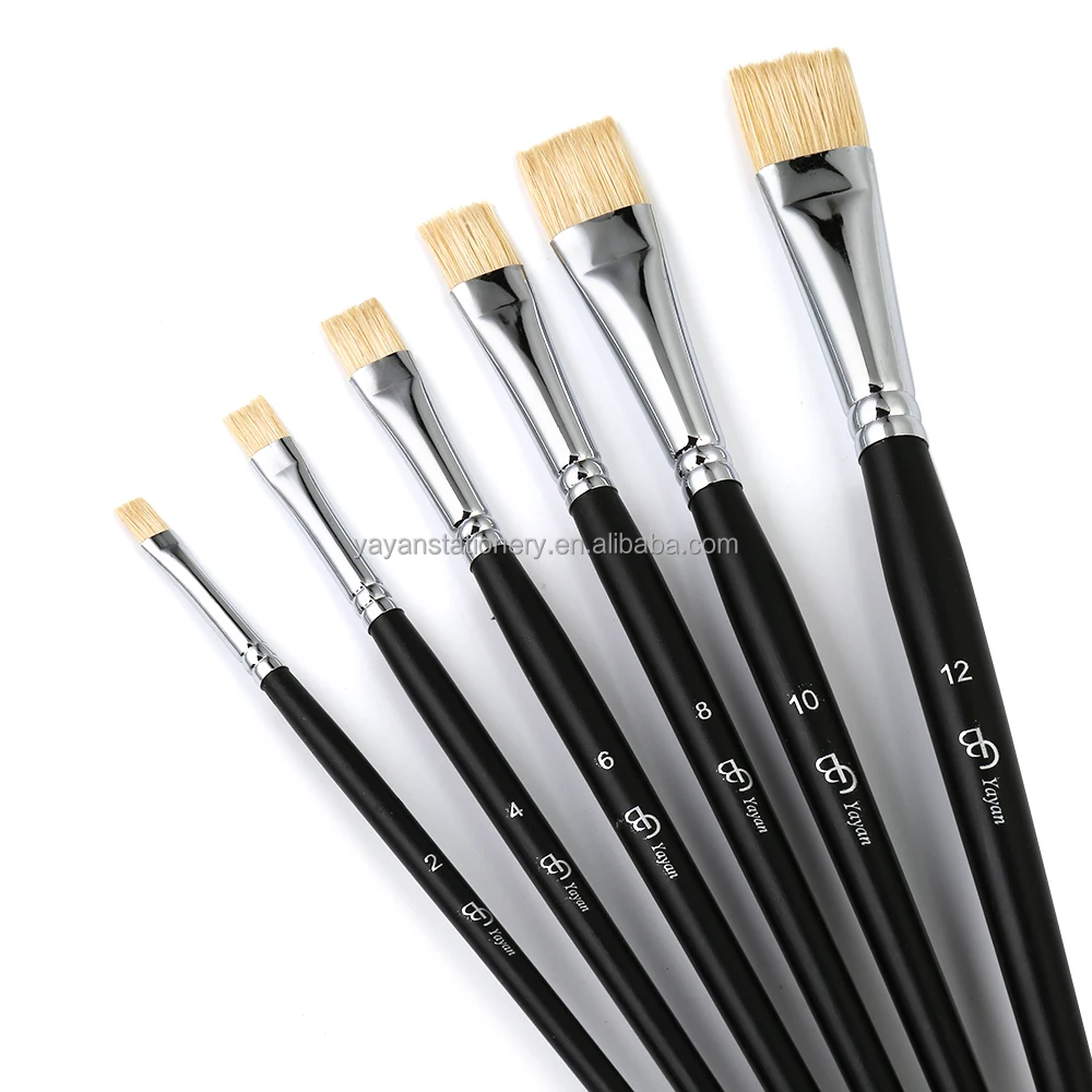 Gualified Art Factory Best Chung King Bristle Artist Paint Brush Set For Oil Painting