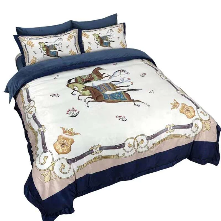 Wholesale Cheap Satin Hotel White Cotton Sheets Bed Bedding Set