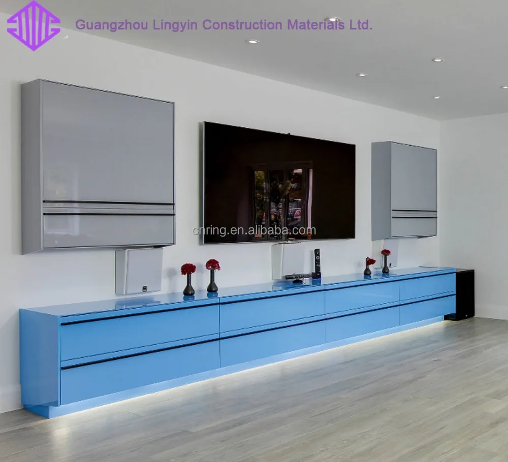 Fashion PVC TV Cabinet Living room TV Stand Cabinet TV Bench Furniture Design Produce In Foshan