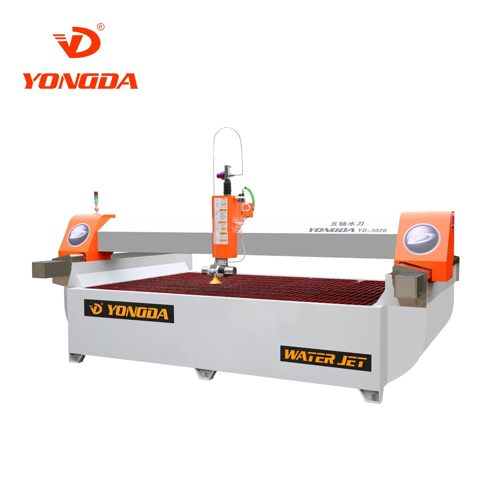 YONGDA YD-3015 5 Axis waterjet machine waterjet cutting service ceramic tile waterjet cutting machine for sell