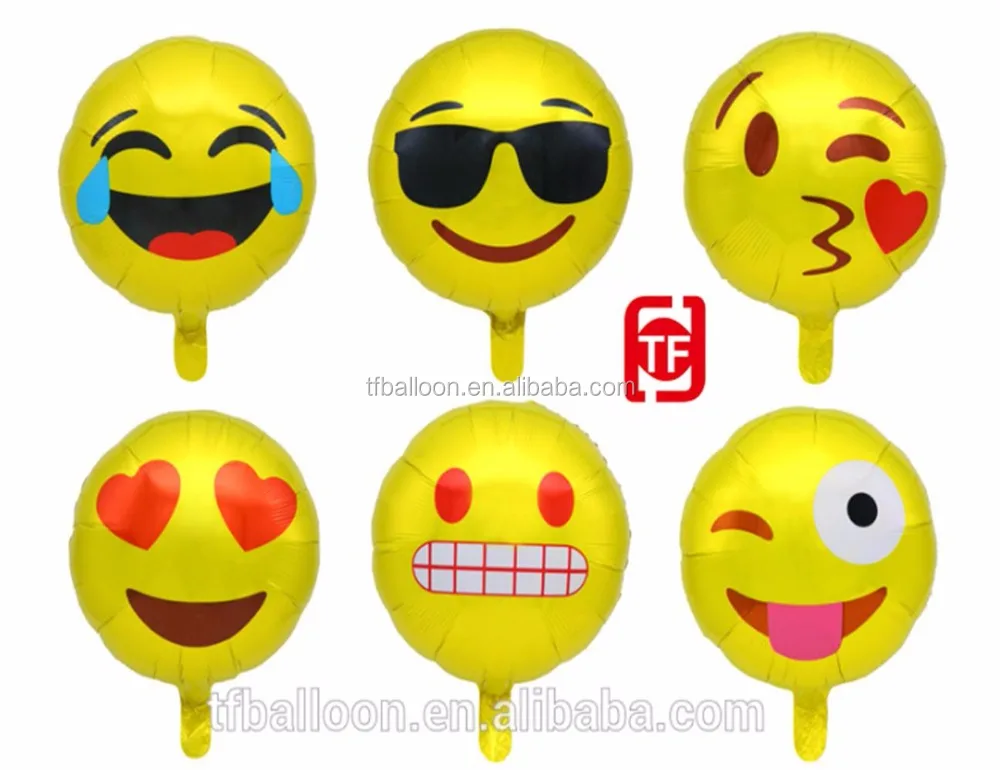 18 дюйм(ов) emoji воздушные шары фольги шар себя надувать фольгированные шары