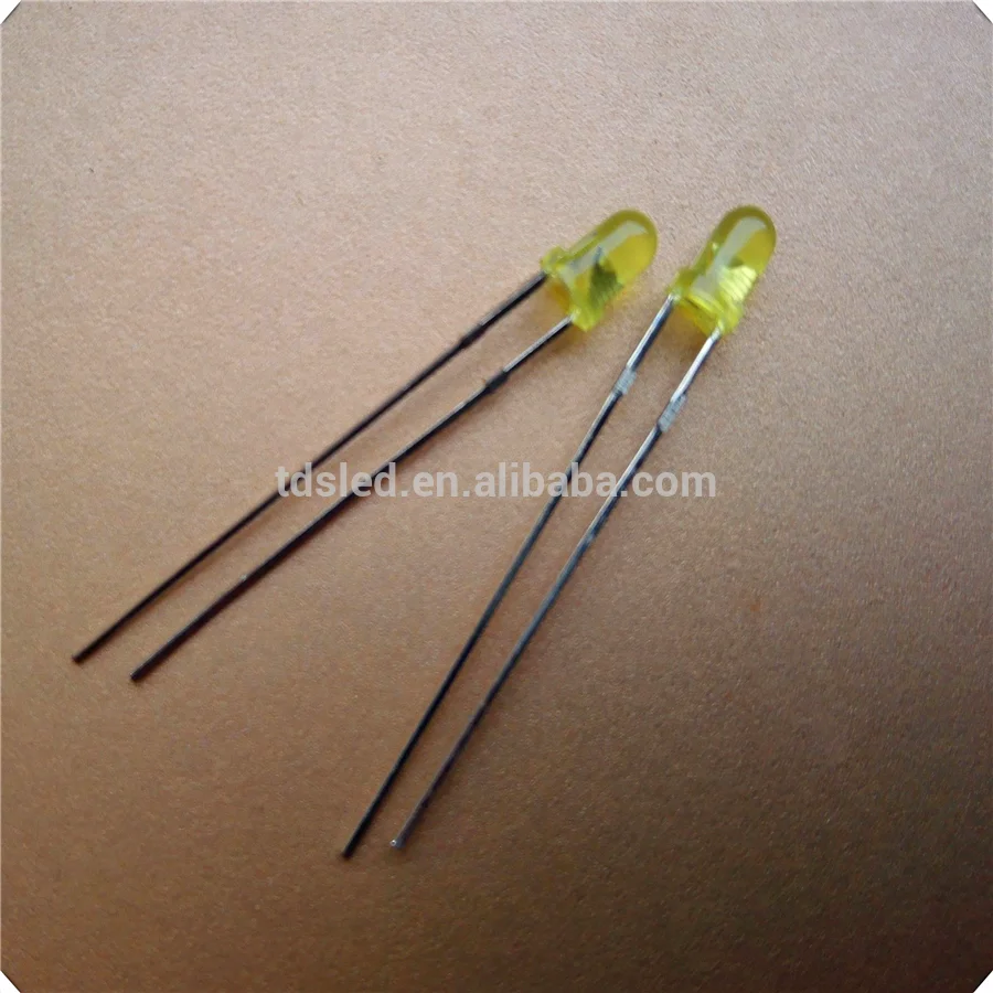 560nm - 570nm - 575nm 3mm round yellow green led lamp for signal light