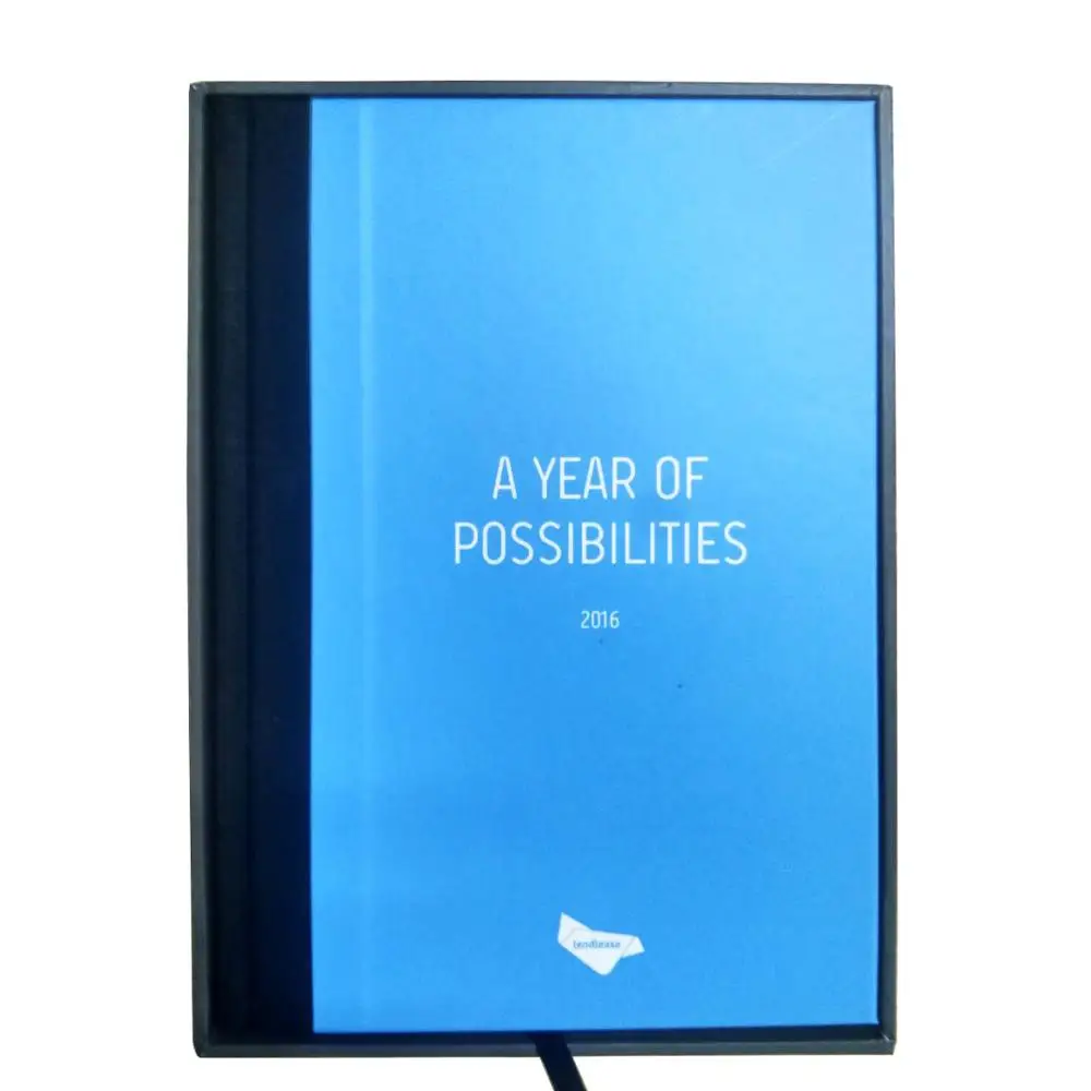 Personalized diary notebook printing with spiral binding and PU leather