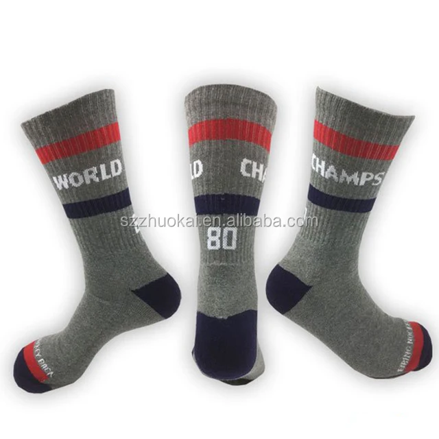 China Sock Manufacturer Breathable cotton cushion elite men custom logo sport socks