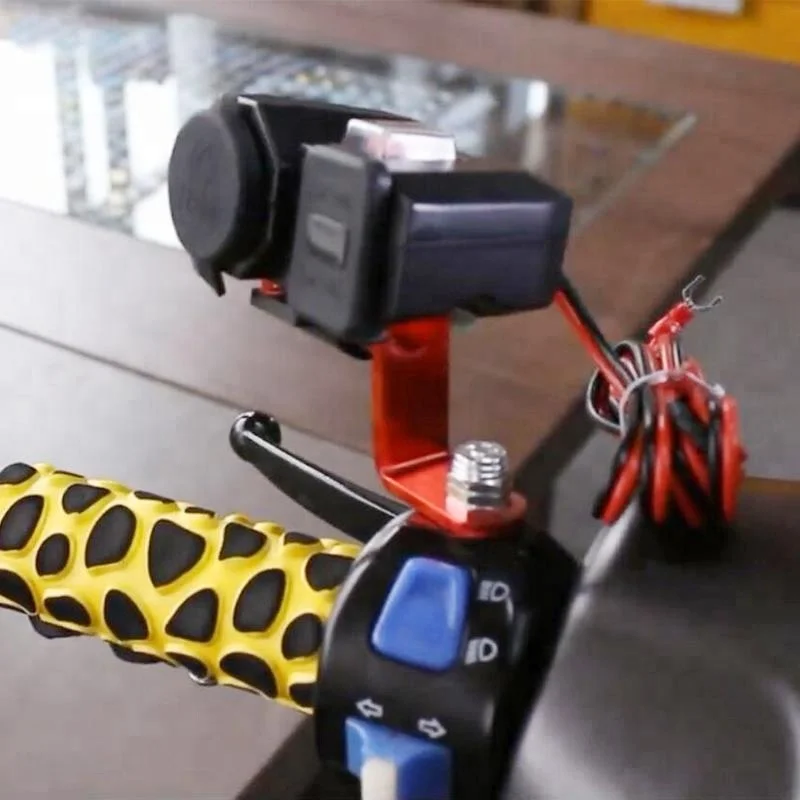 Multi-Functional Rear Mirror Stand Extension Bar Cellphone Holding Rod For Bike/ATV/Motorcycle