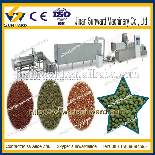 2014 new floating fish food pellet producing production chain/fish food making machine / pet feed making machine