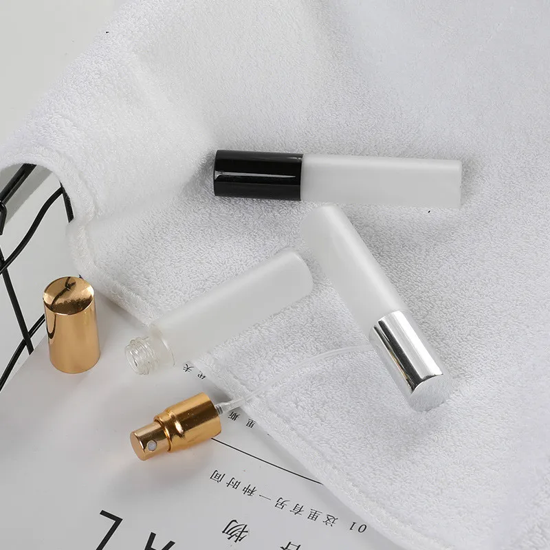 matte clear spray bottle 10ml frosted clear glass spray bottle portable perfume atomizer