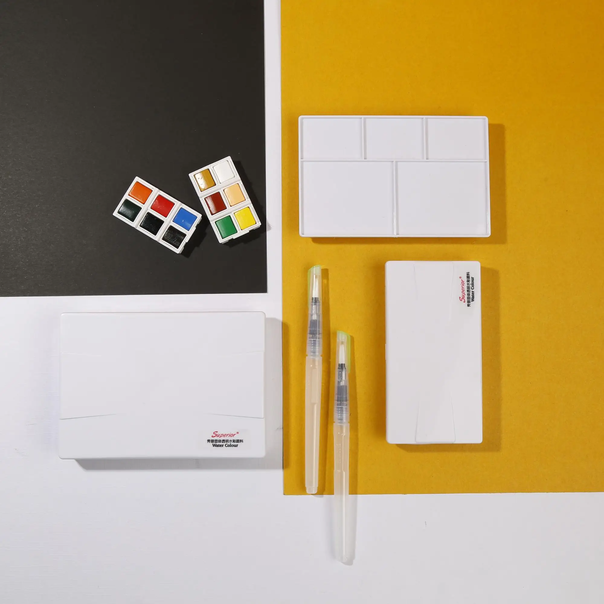 Superior solid water colour pan painting set colorful art coloring set art professional painting set