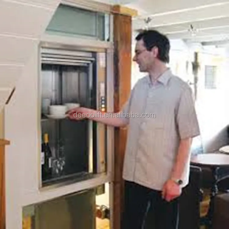Machine Room 100kg Restaurant Mini Elevator For Food