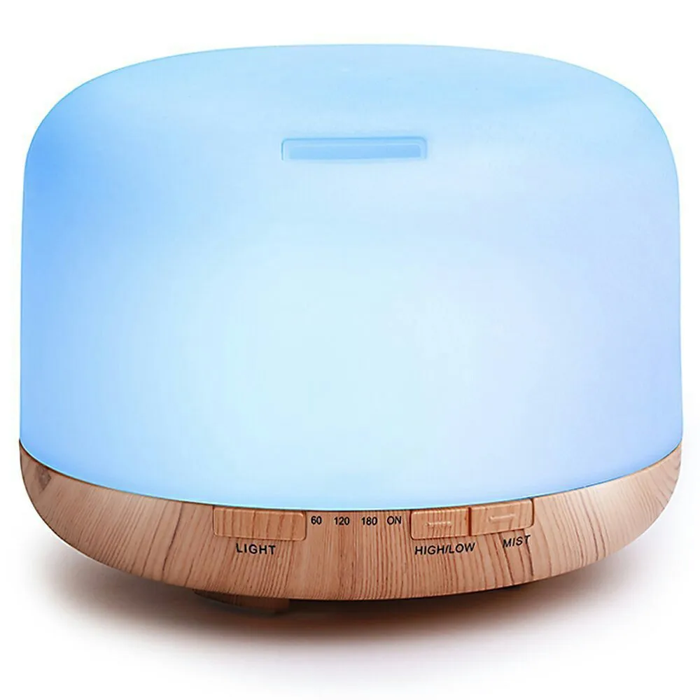 factory wholesale 500ml big capacity electric ultrasonic wood grain oil aroma diffuser