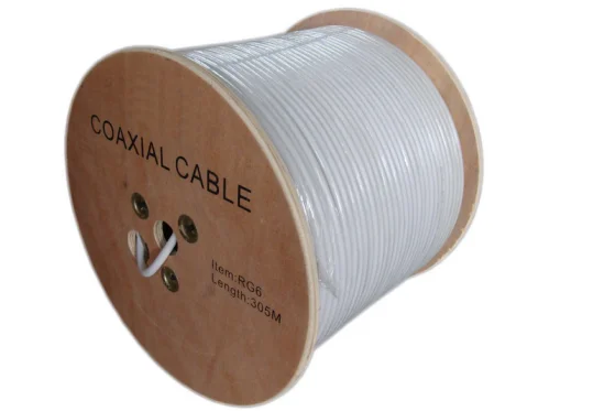 2 Core Cu/cca Wire RG59+2C CCTV Coaxial Cables for Camera PVC  RG 59+2C CCS / CU with 2C Power Wire Foam PE