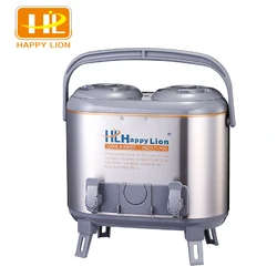 HAPPY LION Stainless Steel Dispenser Teh Water Jug With Custom Logo Drink Jar Bucket Keeps Kopi Milktea Hot And Cold
