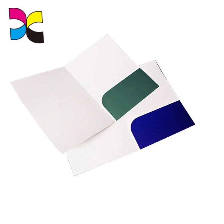 Папка для презентаций компании, бумажная папка, печать с разрезом для визитных карточек
