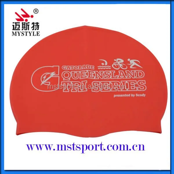 Most durable yellow silicone swim caps/silicone swimming caps