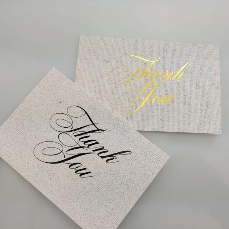 Hot Wholesale Custom 36//40/48/50/54/100 Pack 4x6 Inch full color printed Gold Foiled Thank You Card With Envelopes