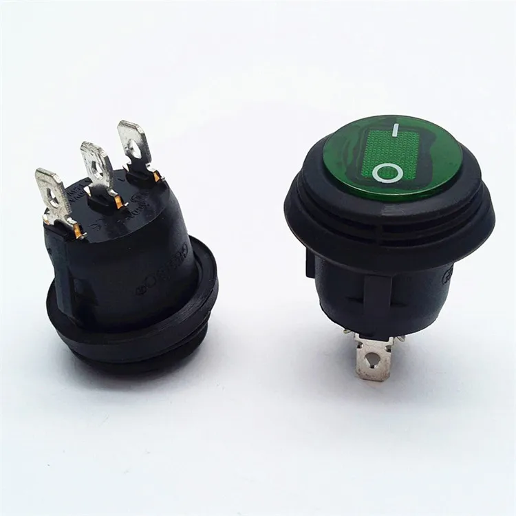 12V 24V круглый тумблер hy12-9-3 250vac круглый ip67 Водонепроницаемый cqc кулисный переключатель