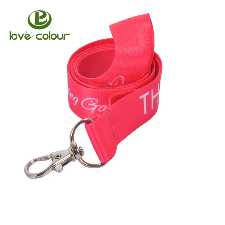 Custom Polyester ribbon double layer satin lanyard
