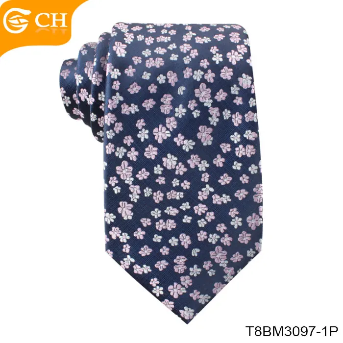 Новейшие популярные мужские галстуки из полиэстера и жаккарда с цветочным дизайном на заказ