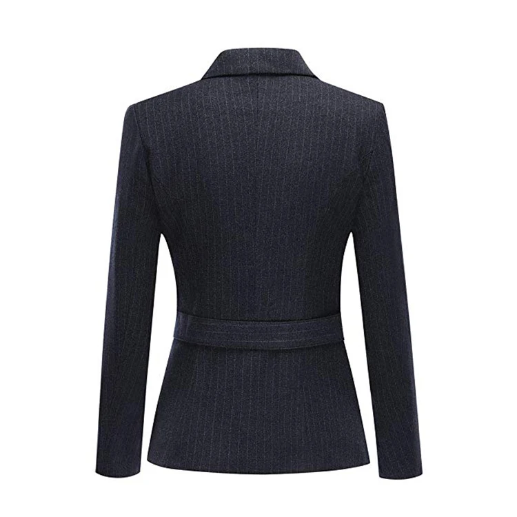 Custom Fashion Slim Fit Two Pieces Office Uniform Coat Pants Female Business Suit New Style Women Blazer Pant Set