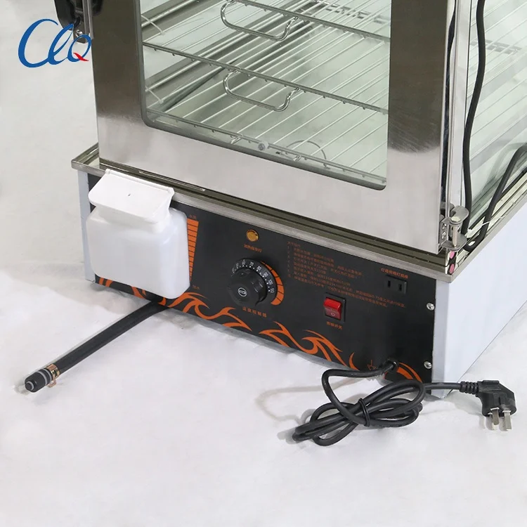 Fast pizza glass food warmer showcase display