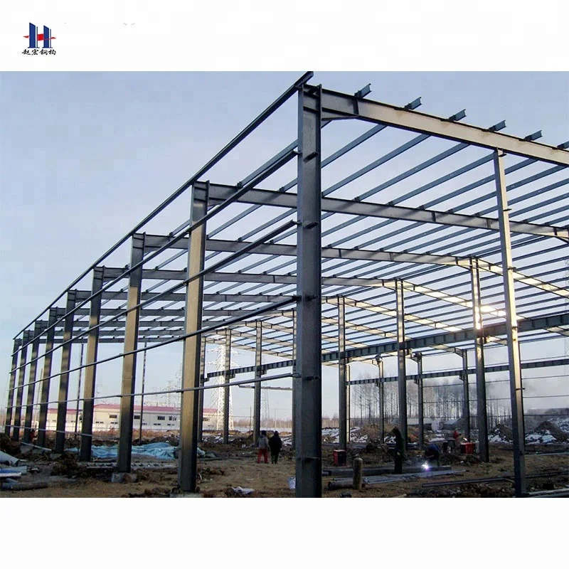Fast construction galvanized  steel structure building for warehouse / workshop / plant