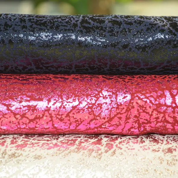 Полиэфирное шифоновое вязание с золотой и серебряной фольгой