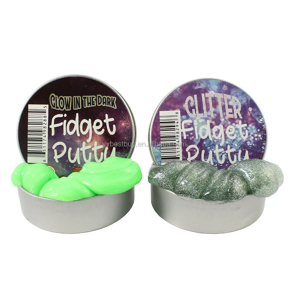 
Magic clear glitter fidget putty Therapeutic Fun Play Putty in Tins 