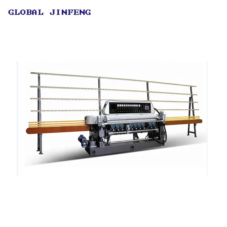 JFE-261SJ 9 Motors PLC glass mirror grinding and beveling machine