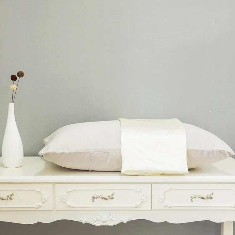 Custom White Mulberry Silk Kids Couple Plain Cushion Cover Modern Sofa Case Satin Throw Pillow Case