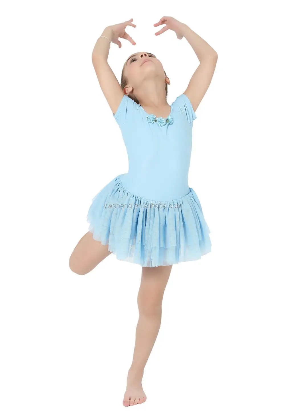2017 New fashion sequin star pattern kids girls gymnastics ballet leotard