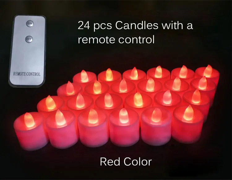 Mulit colors Flameless Plastic Led Candle Tealight Candles With Remote Control Function
