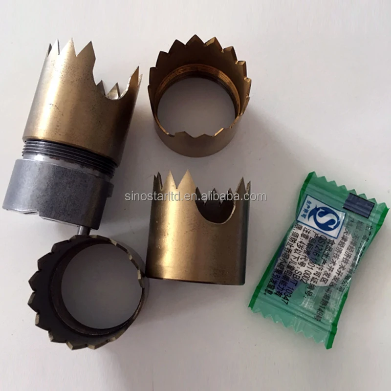 industrial packaging machine serrated round blade