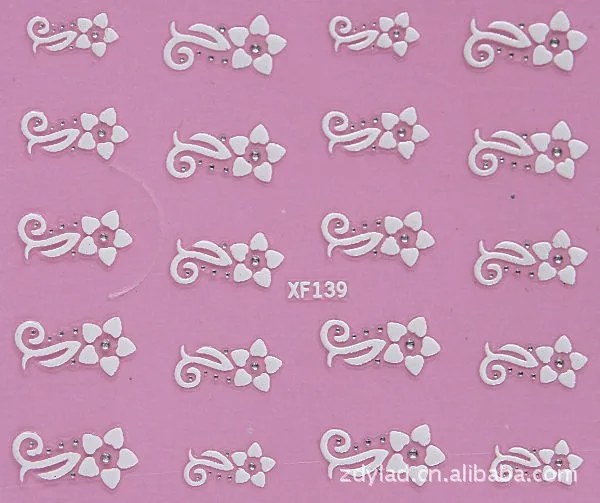 flower design Water Transfer Nails Art Sticker decals lady women manicure tools Nail Wraps Decals wholesale