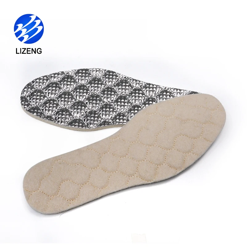 MOQ 2 Pair Aluminum Foil Keep Warm Thermal Insole For Winter Snow Boots