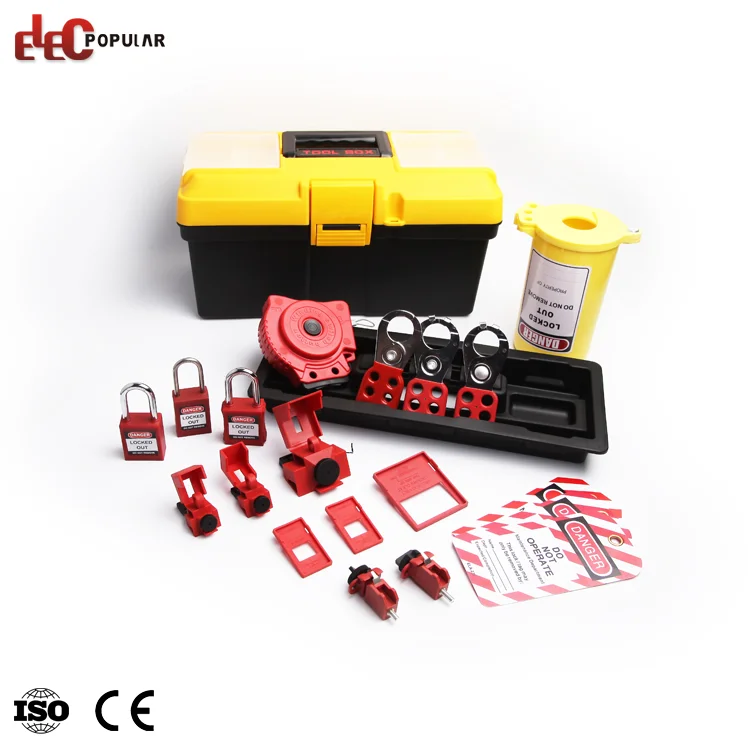 Electrical Safety Lock Out Tool Box Convenient Group Lockout Tagout Kits