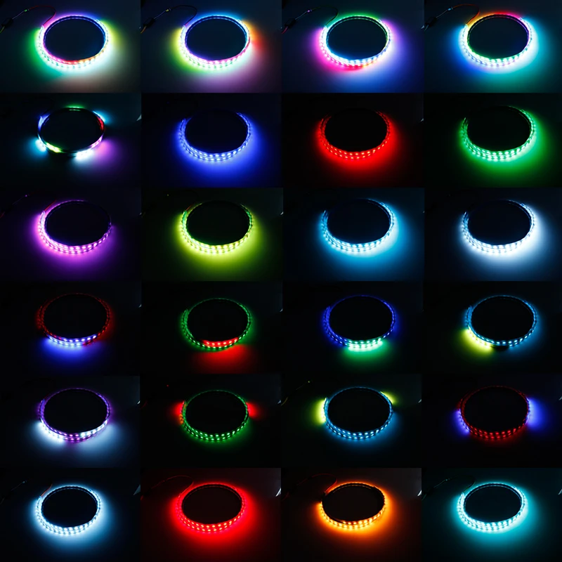 KEEN Colorful 12V 120cm Car LED trunk light 5050 RGB strip moving Flash Warning Turn Signal Lamp