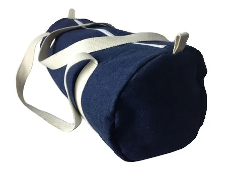 Denim Canvas Cotton Duffel Bag Gym BagBarrel round bag for Unisex [30Litres]