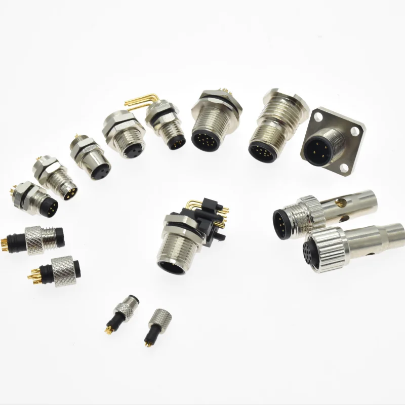 M5 M8 M12 A B D code electrical waterproof screw cable connector