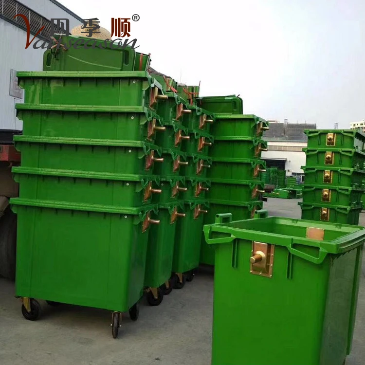 Large Size Outdoor Foot Pedal Recycle Plastic Trash Can and Trash Bin