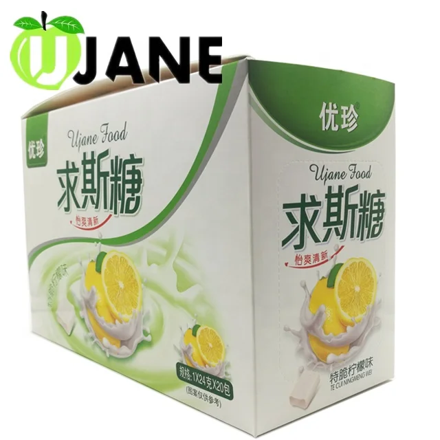 Lemon Flavor Sweet Candy Milk & Mint Candy