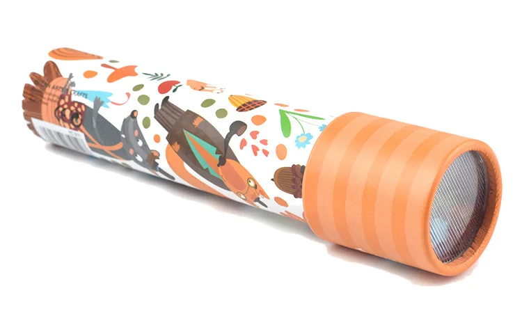 Оптовая продажа, креативные игрушки, мультяшный калейдоскоп, детские развивающие игрушки, вращающийся калейдоскоп, волшебные кубики, натуральный деревянный цвет