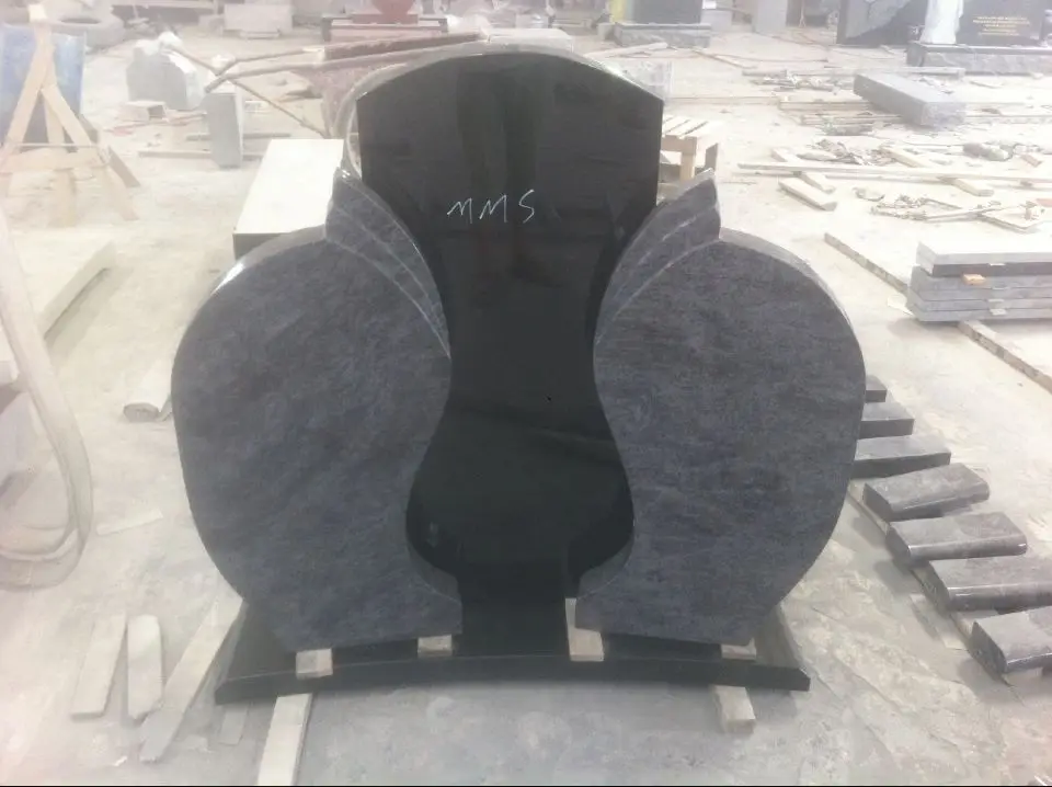 Импортный индийский камень-памятник из черного гранита