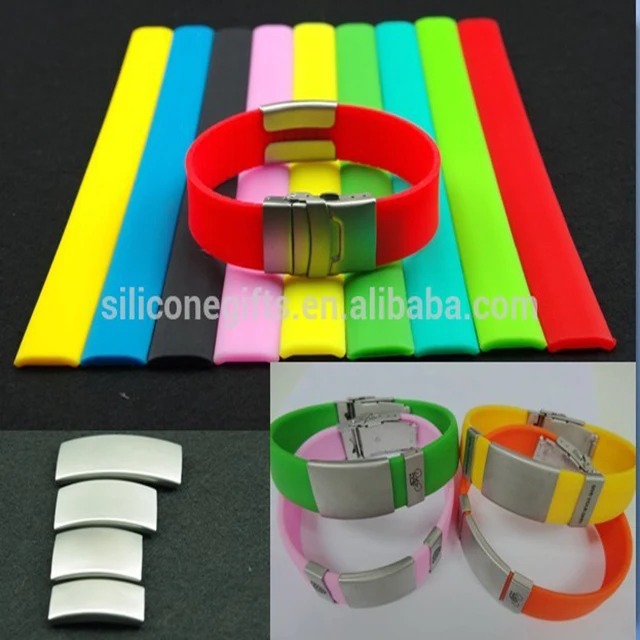 Adjustable Medical Alert Bracelet Stainless steel tags plates buckles clasps