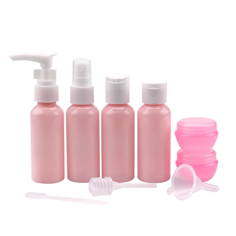 9pcs Shampoo lotion mini cosmetic lotion bottle travel kits set,travel kit bottle cosmetic,travel toiletries kit